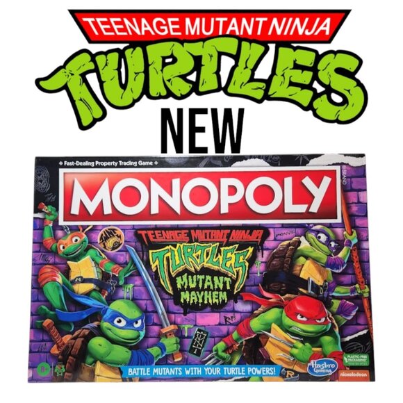 NEW Monopoly TMNT Teenage Mutant Ninja Turtles BOARD GAME Mutant Mayhem Edition - Picture 1 of 12